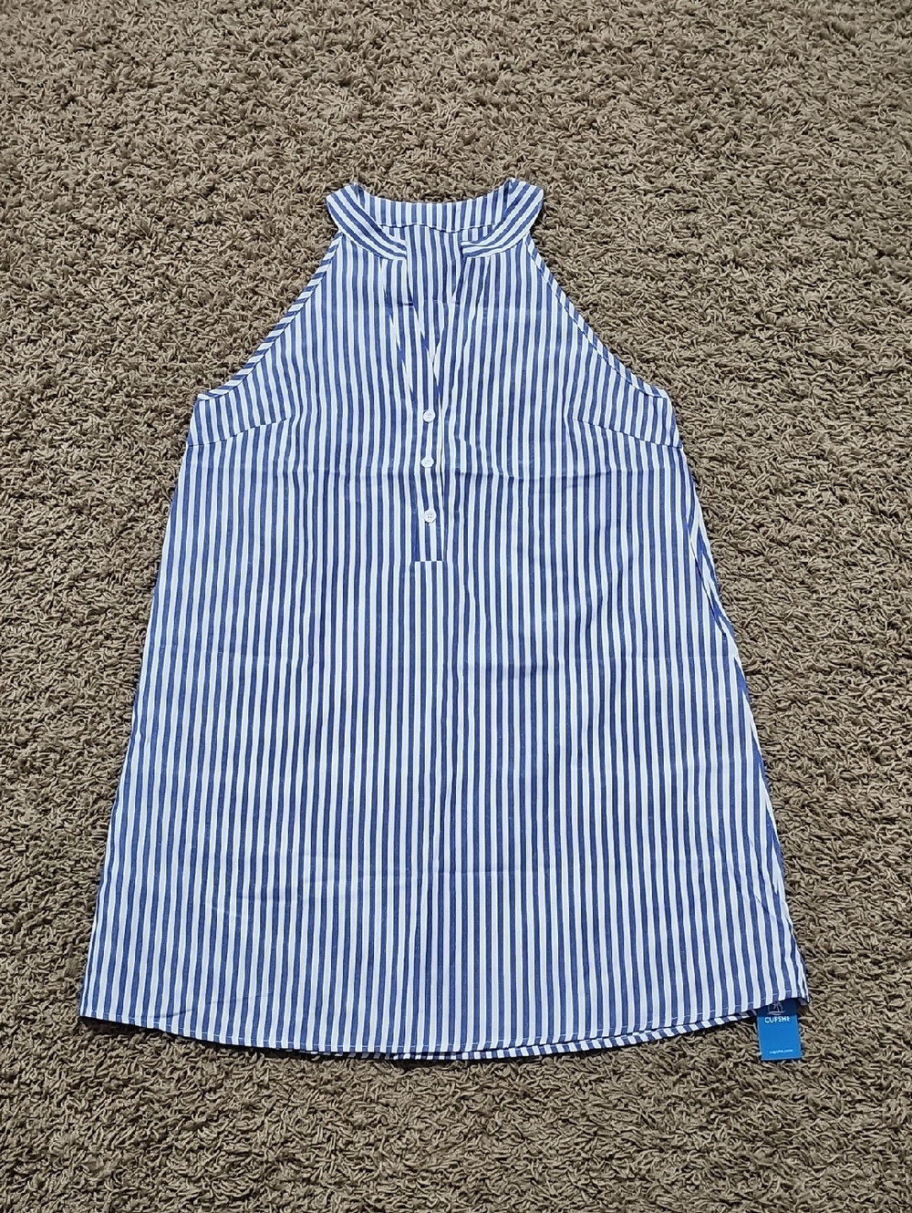 NWT Cupshe Dreds Seaside Elegance Royal Striped Mini Medium - Picture 4 of 6